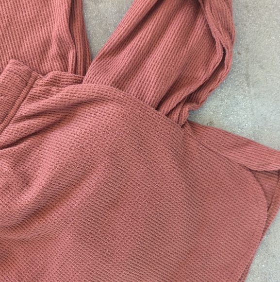 ❤️ Womens Waffle weave PJ set Amazon elastic waistband, pockets, long sleeve - Picture 4 of 5